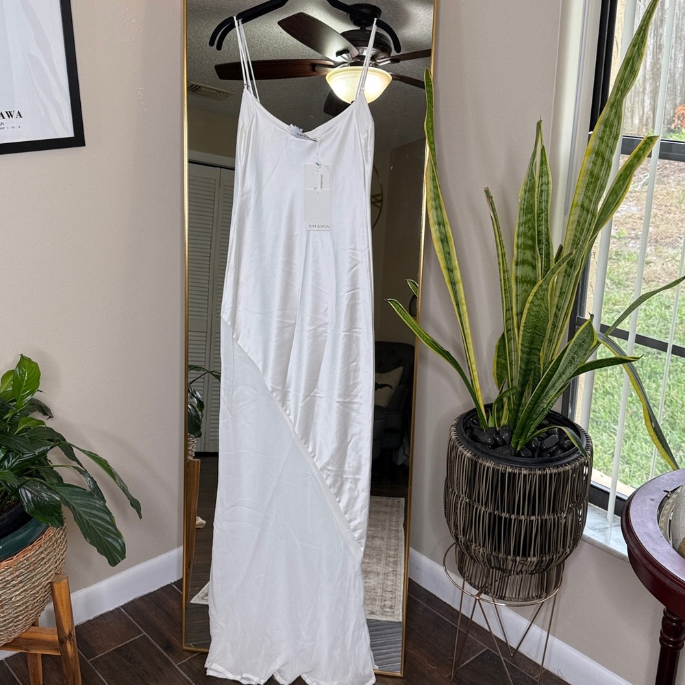 Rat& Boa Ruba Ivory Slip Maxi Dress NWOT - Picture 9 of 10